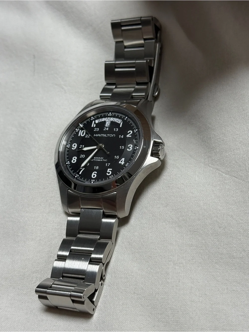 Hamilton Silver-Tone Automatic Watch with Exhibition Back